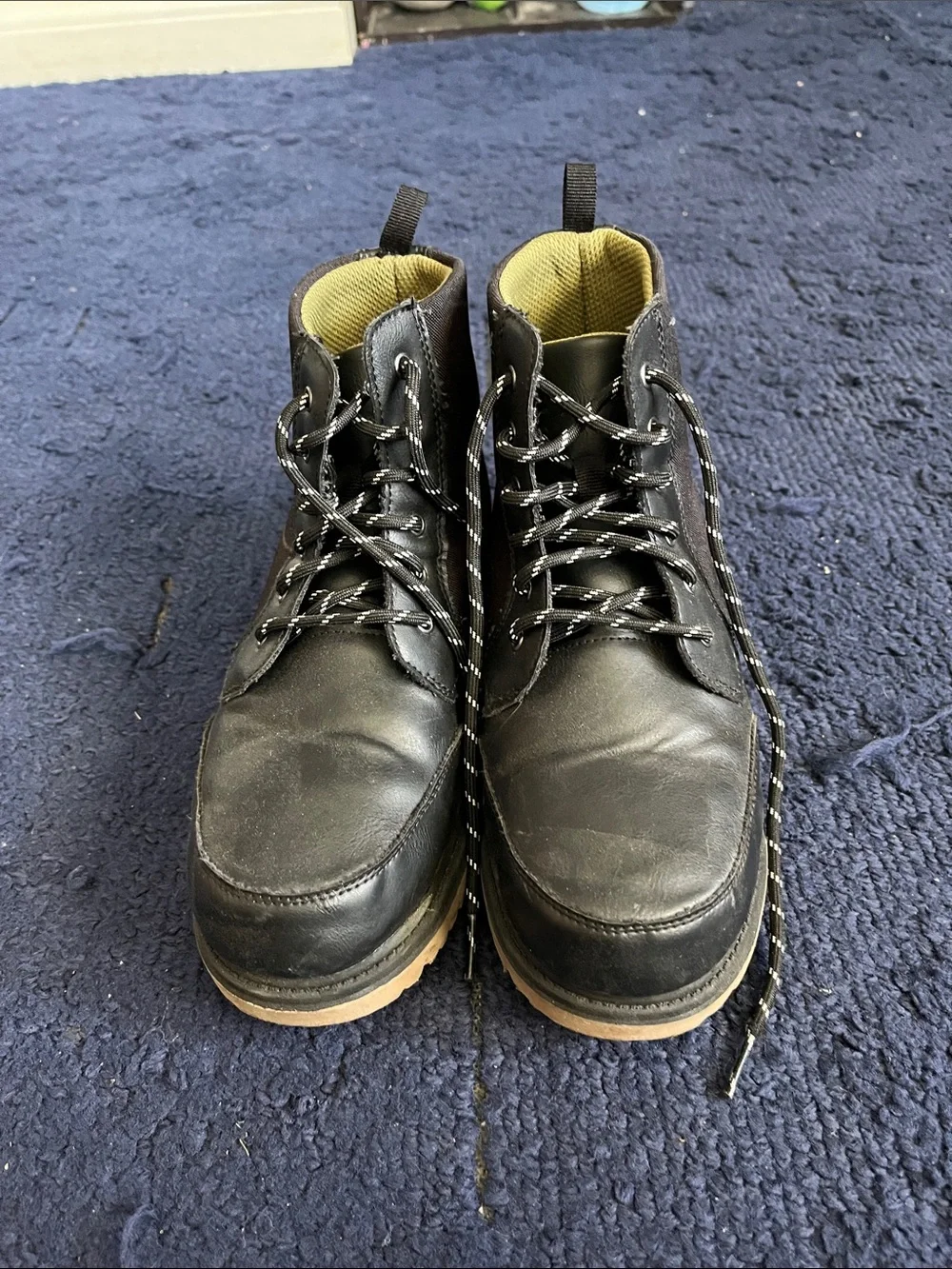 wonder nation Black and Tan Kids Lace-Up Boots